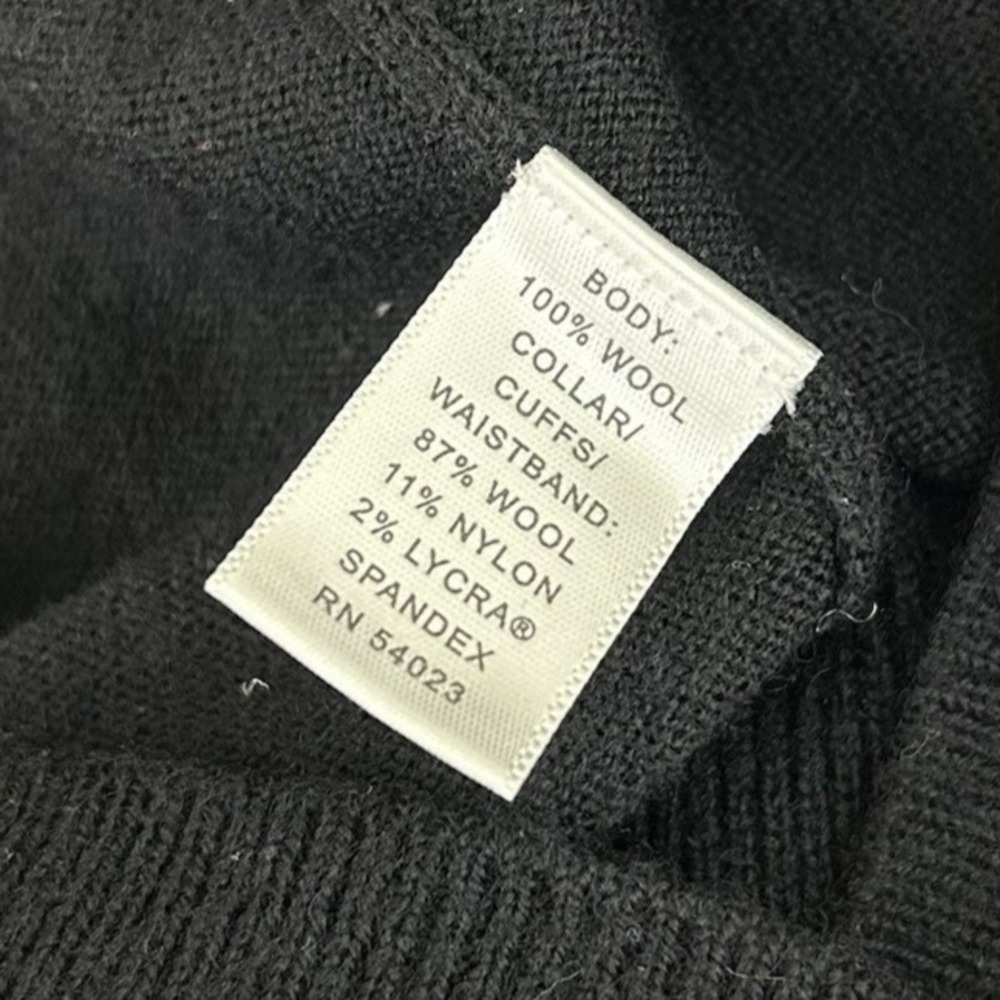 Banana Republic Short Cardigan Women's Medium Black Wool Crop Long Sleeve 00's - Picture 7 of 7